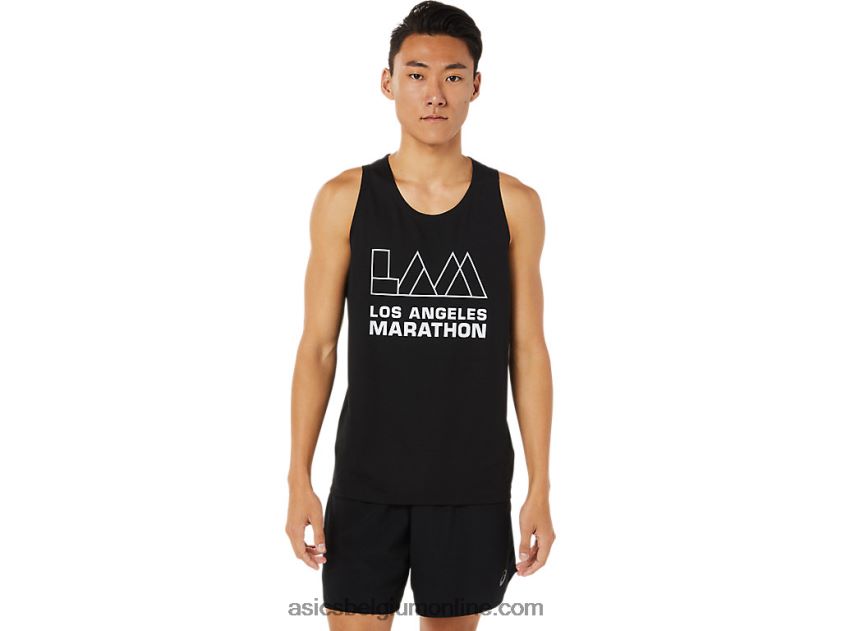 heren singlet lam ready-set ii V6HXR21617 prestatie zwart Asics