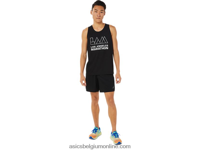 heren singlet lam ready-set ii V6HXR21617 prestatie zwart Asics