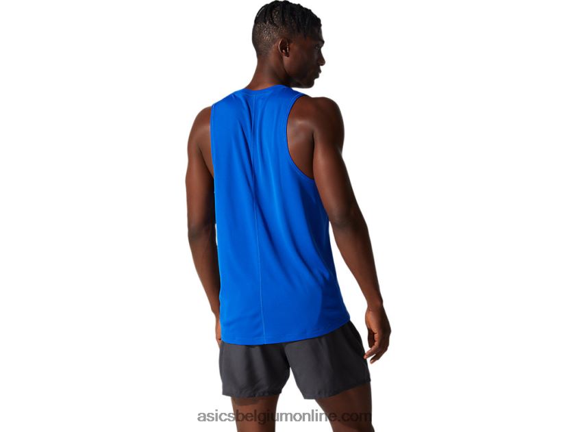 heren zilveren singlet V6HXR22001 blauw Asics