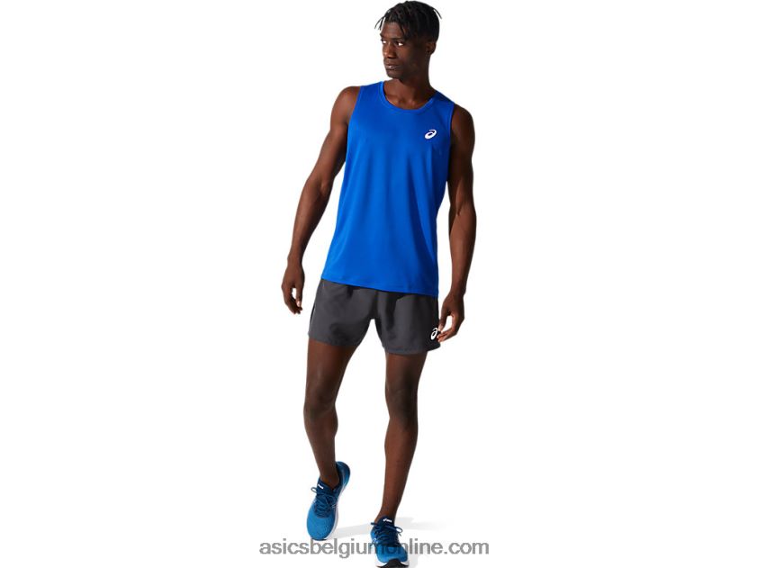 heren zilveren singlet V6HXR22001 blauw Asics