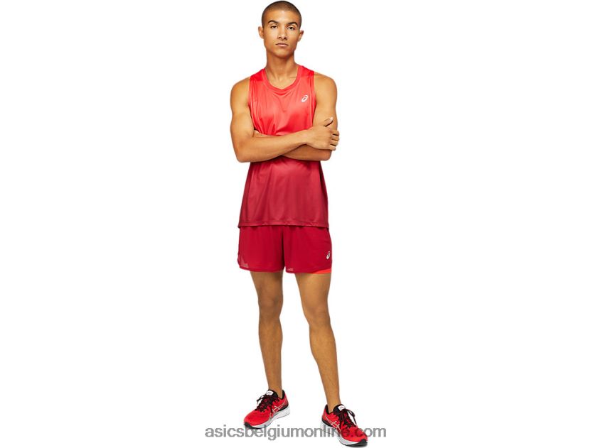 kasane singlet voor heren V6HXR21798 elektrisch rood/bordeaux Asics
