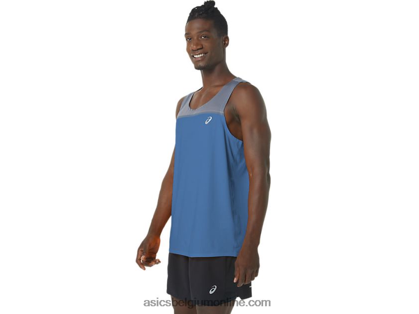 pr lyte-singlet voor heren V6HXR21120 azuur/metropool Asics