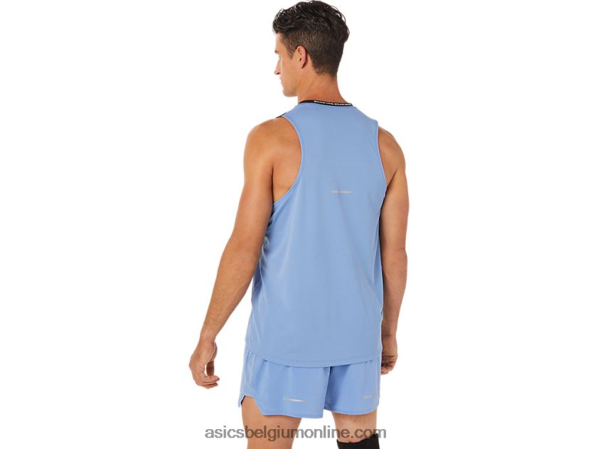 race-singlet voor heren V6HXR21332 uitvoering zwart/blauw harmonie Asics