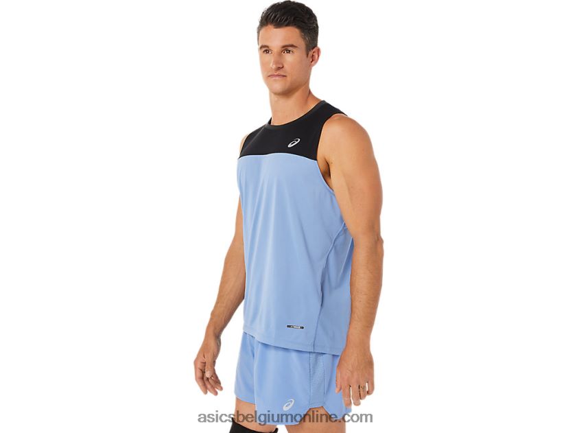 race-singlet voor heren V6HXR21332 uitvoering zwart/blauw harmonie Asics