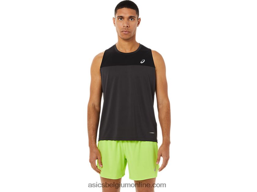 race-singlet voor heren V6HXR21393 performance zwart/grafietgrijs Asics