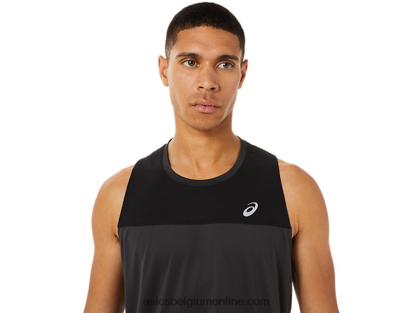 race-singlet voor heren V6HXR21393 performance zwart/grafietgrijs Asics