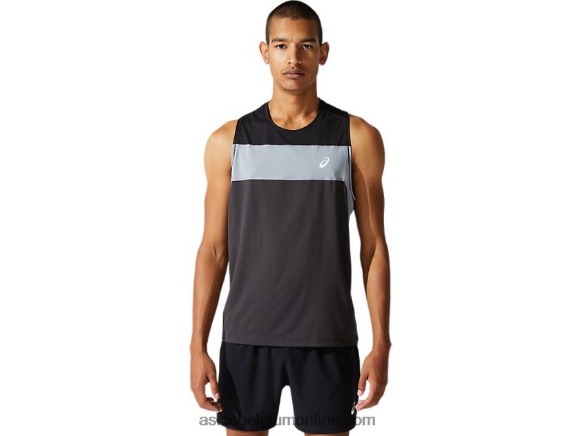 race-singlet voor heren V6HXR21982 grafietgrijs/performance zwart Asics
