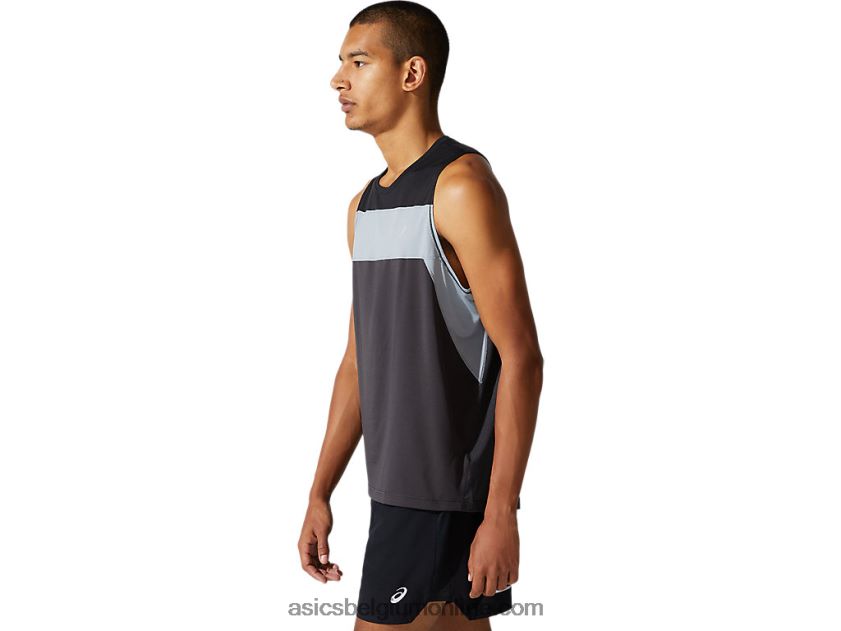 race-singlet voor heren V6HXR21982 grafietgrijs/performance zwart Asics