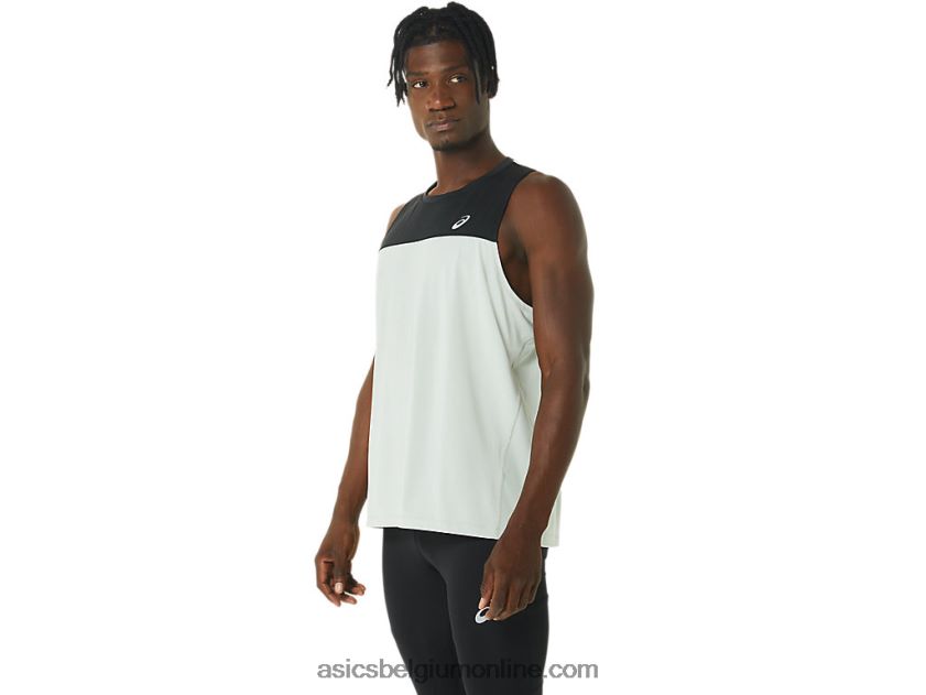 race-singlet voor heren V6HXR2375 prestatie zwart/licht salie Asics