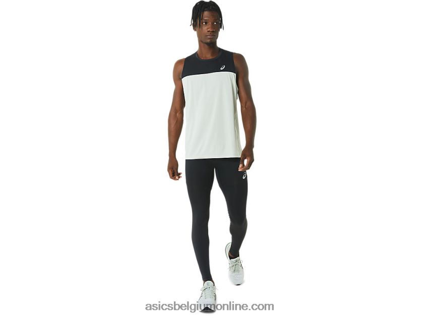 race-singlet voor heren V6HXR2375 prestatie zwart/licht salie Asics