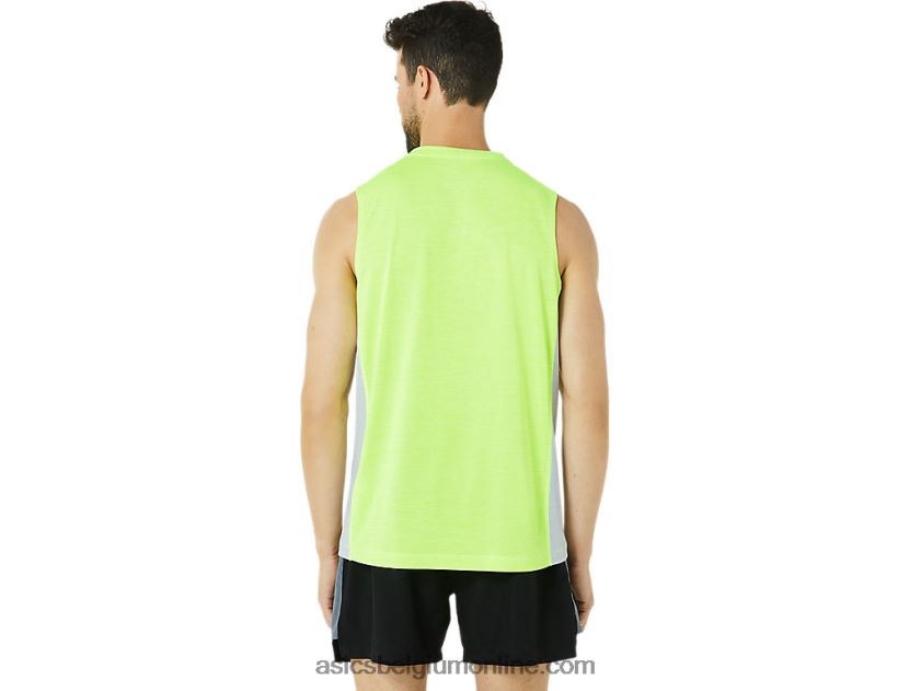 train sana muscle-tanktop voor heren V6HXR21372 gevarengroen/piemonte grijs Asics