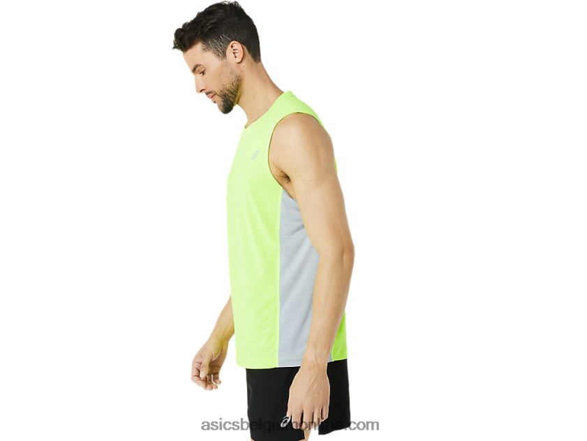 train sana muscle-tanktop voor heren V6HXR21372 gevarengroen/piemonte grijs Asics