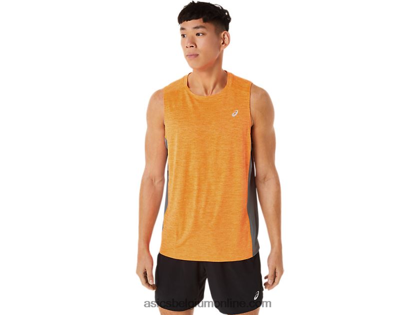 train sana muscle-tanktop voor heren V6HXR218 oranje pop/sheetrock Asics