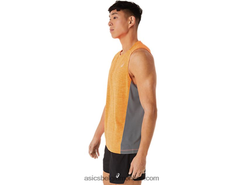 train sana muscle-tanktop voor heren V6HXR218 oranje pop/sheetrock Asics