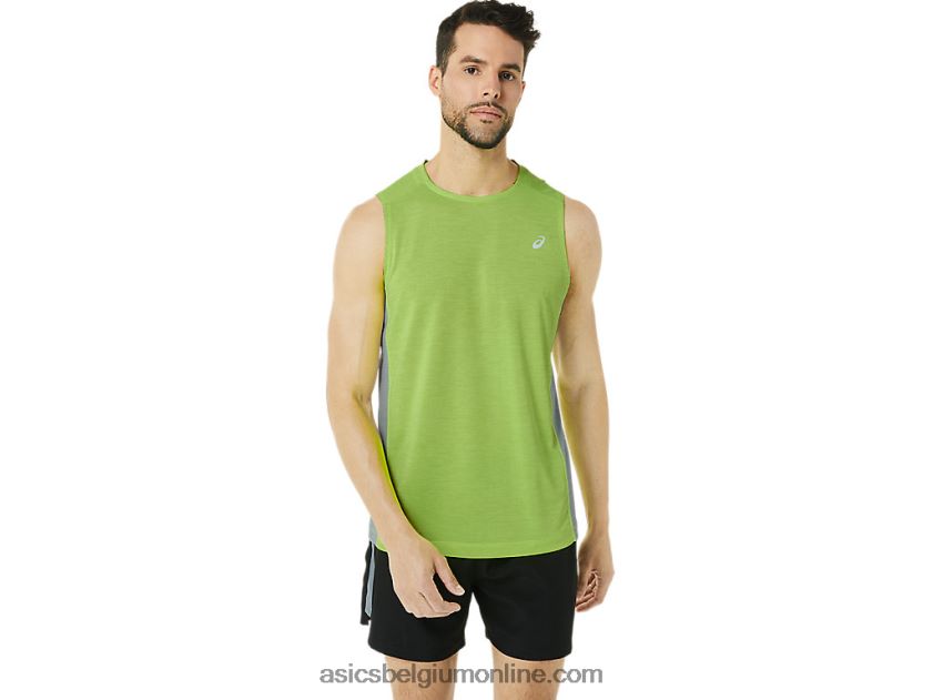train sana muscle-tanktop voor heren V6HXR243 limoenschil/bladrots Asics