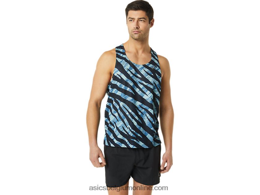 ventilate actibreeze-singlet voor heren V6HXR21092 azuur/performance zwart Asics
