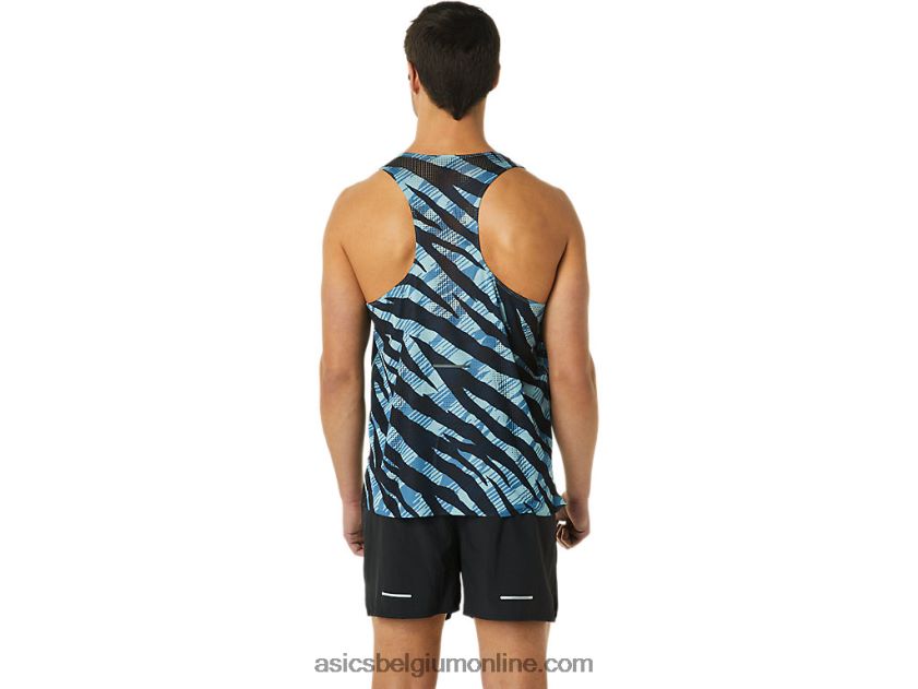 ventilate actibreeze-singlet voor heren V6HXR21092 azuur/performance zwart Asics