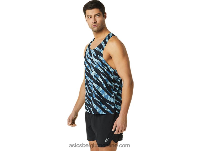 ventilate actibreeze-singlet voor heren V6HXR21092 azuur/performance zwart Asics
