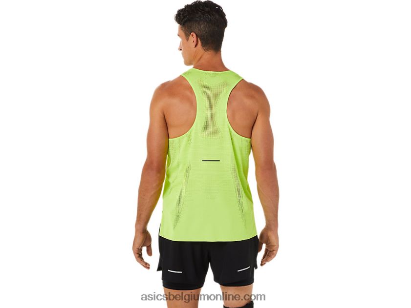 ventilate actibreeze-singlet voor heren V6HXR21391 gevaar groen Asics