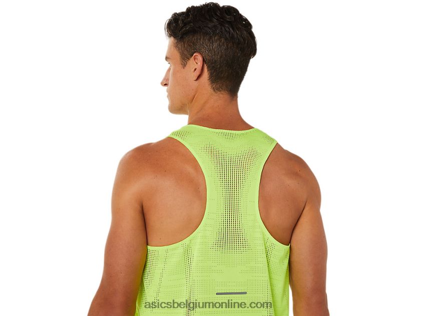 ventilate actibreeze-singlet voor heren V6HXR21391 gevaar groen Asics