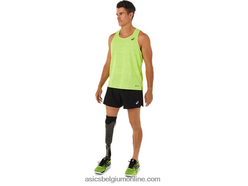 ventilate actibreeze-singlet voor heren V6HXR21391 gevaar groen Asics