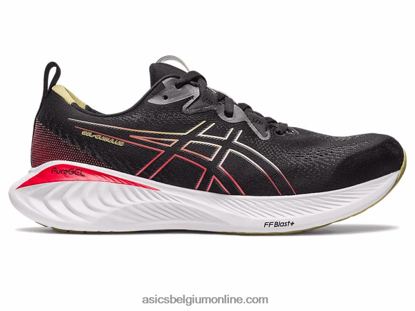 gel-cumulus 25 V6HXR2123 zwart/elektrisch rood Asics