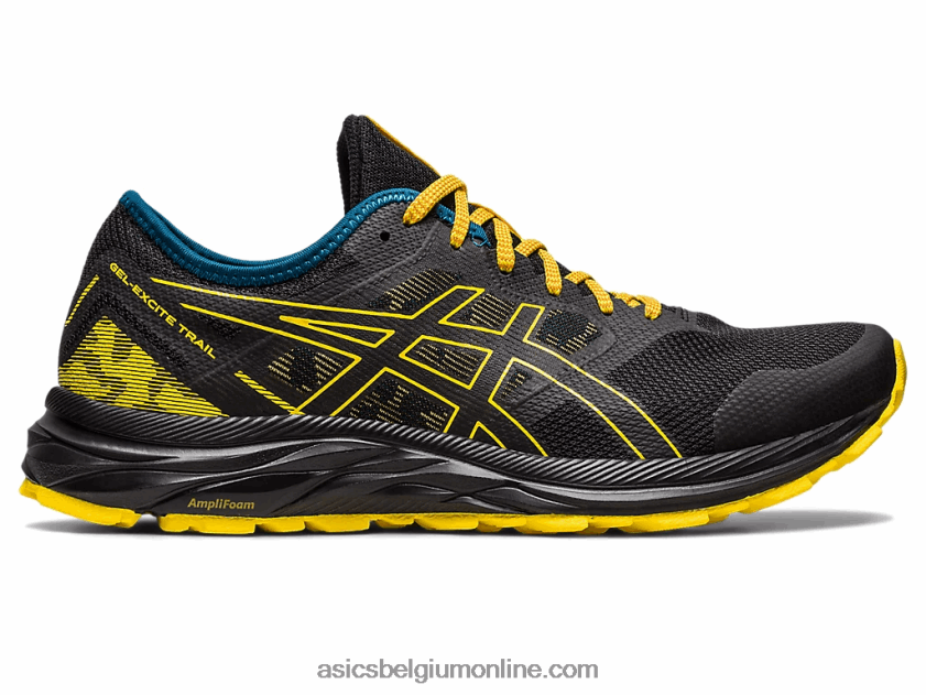 gel-excite parcours V6HXR2353 zwart/goudgeel Asics