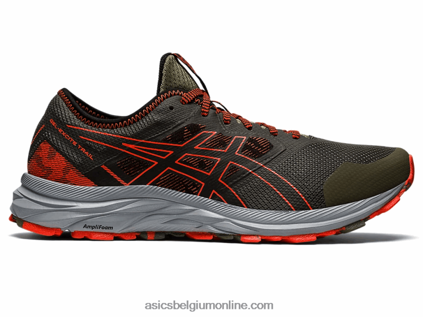 gel-excite parcours V6HXR2910 mantelgroen/cherrytomaat Asics