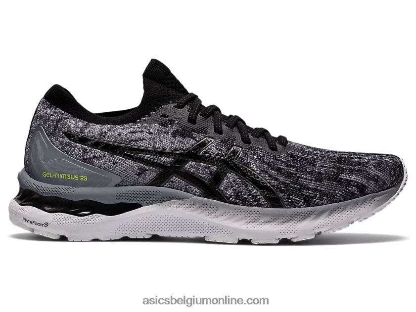 gel-nimbus 23 gebreid V6HXR21884 bladsteen/zwart Asics
