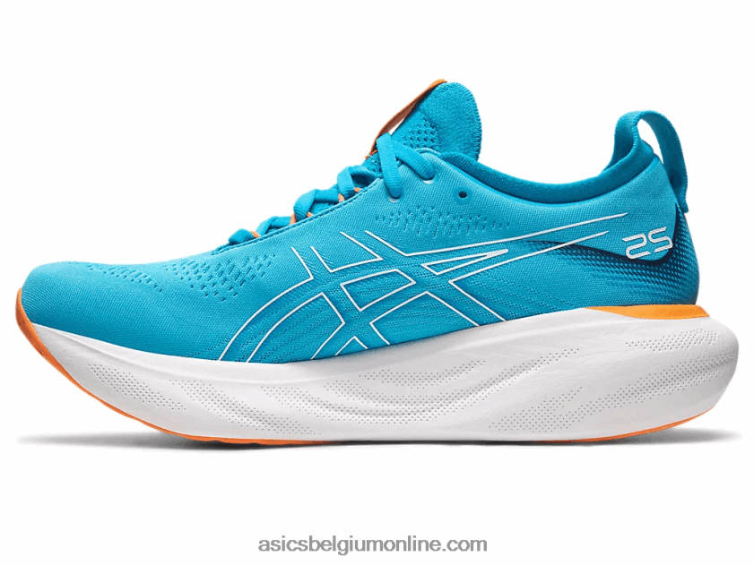 gel-nimbus 25 extra breed V6HXR2191 eilandblauw/sunperzik Asics