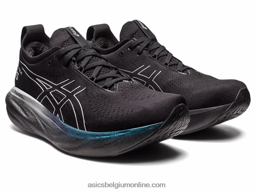 gel-nimbus 25 platina V6HXR2342 zwart/puur zilver Asics