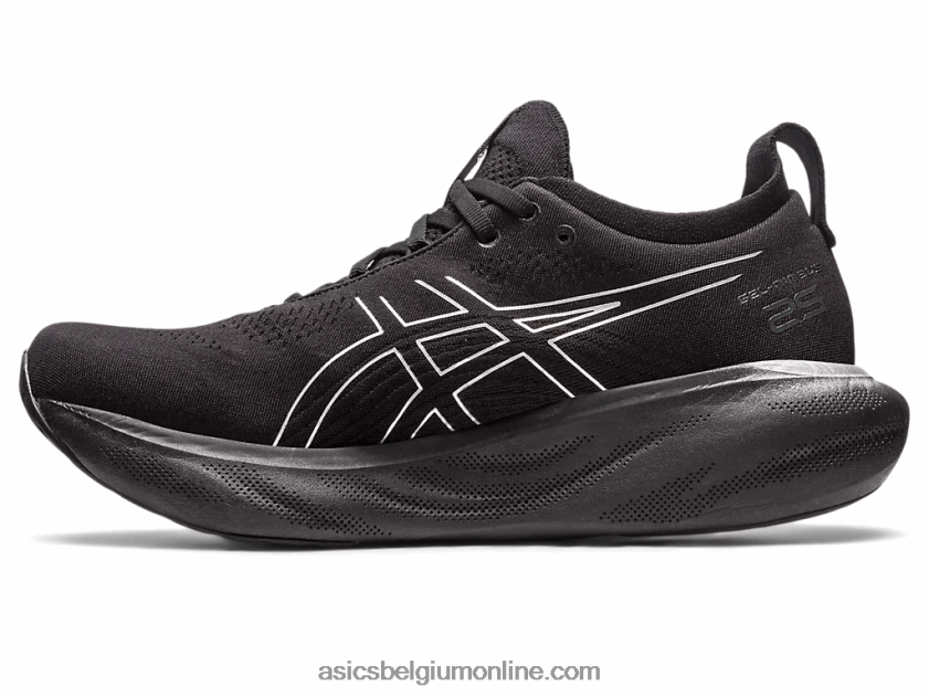 gel-nimbus 25 platina V6HXR2342 zwart/puur zilver Asics