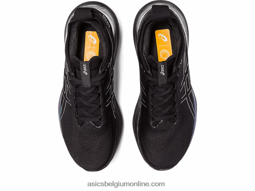 gel-nimbus 25 platina V6HXR2342 zwart/puur zilver Asics
