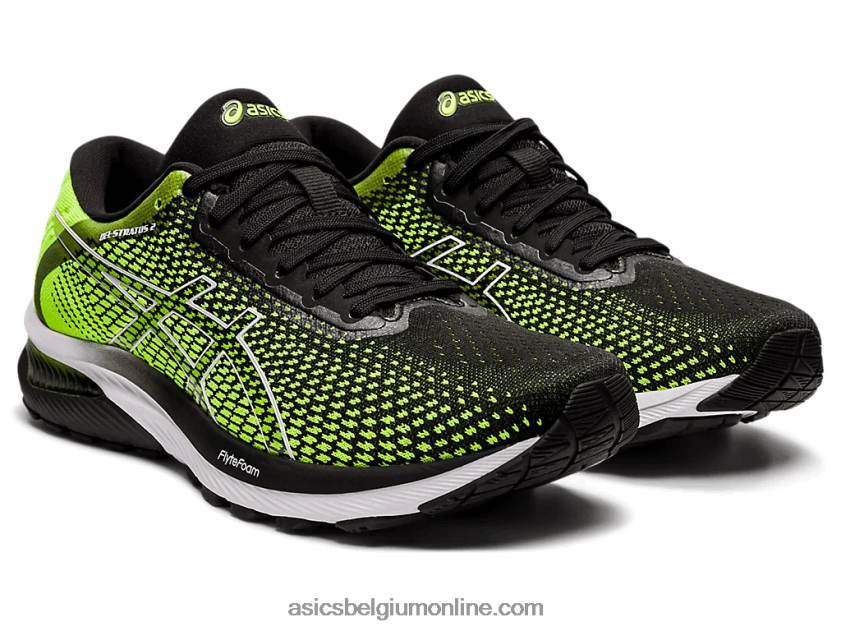 gel-stratus 2 gebreid V6HXR2686 veiligheid geel/zwart Asics