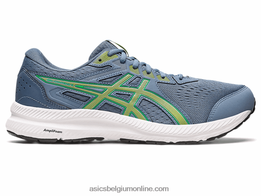 gel strijd 8 V6HXR2530 staalblauw/limoenschil Asics