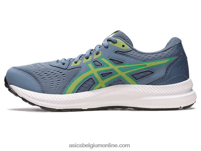 gel strijd 8 V6HXR2530 staalblauw/limoenschil Asics