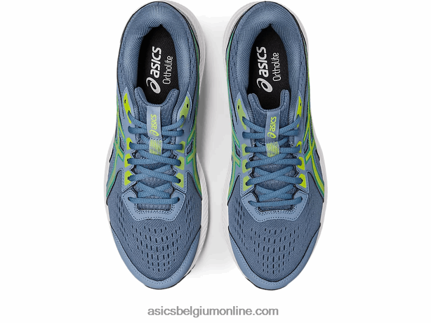 gel strijd 8 V6HXR2530 staalblauw/limoenschil Asics