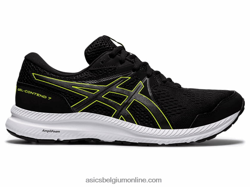 gelcontend 7 extra breed V6HXR21951 zwart/gevarengroen Asics