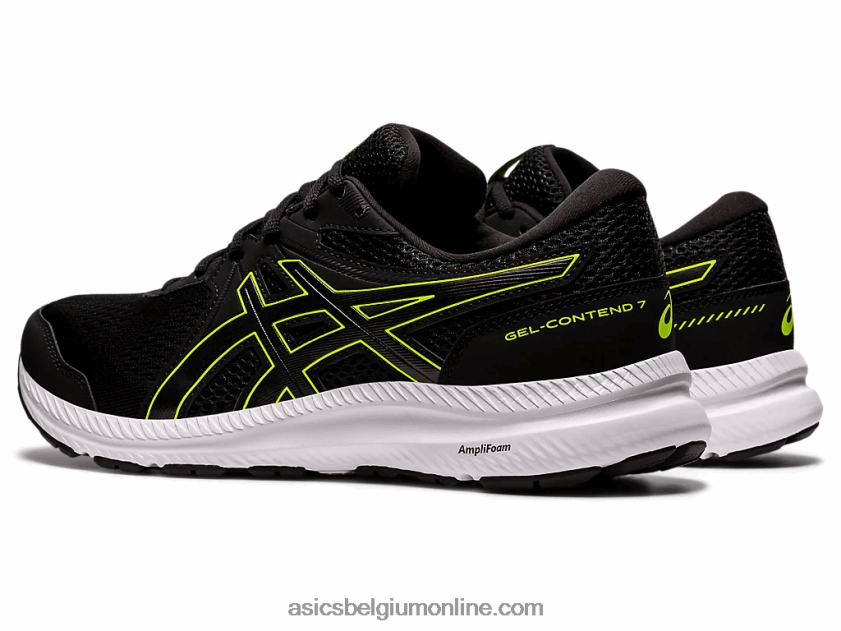 gelcontend 7 extra breed V6HXR21951 zwart/gevarengroen Asics