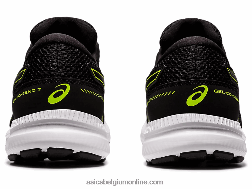 gelcontend 7 extra breed V6HXR21951 zwart/gevarengroen Asics