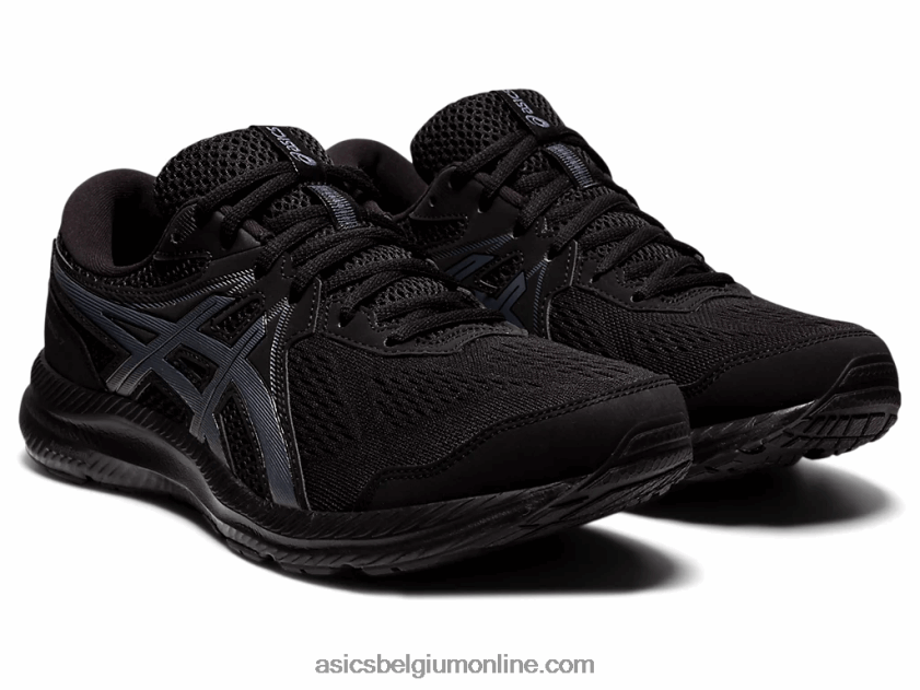 gelcontend 7 extra breed V6HXR21960 zwart/draagtas grijs Asics