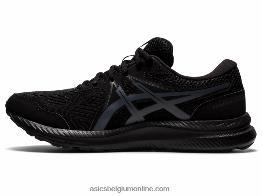 gelcontend 7 extra breed V6HXR21960 zwart/draagtas grijs Asics