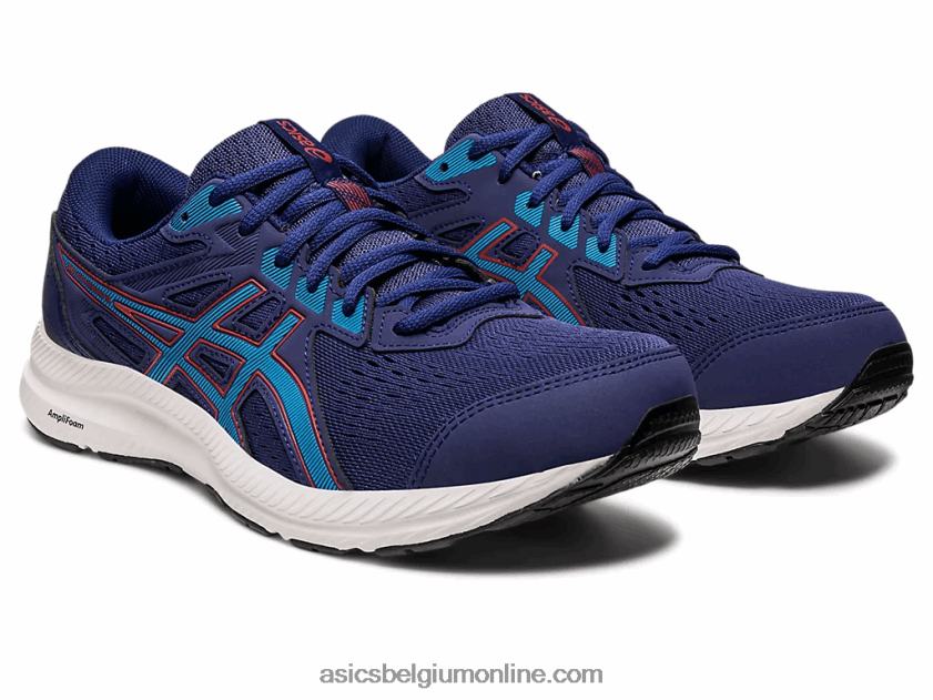 gelcontend 8 extra breed V6HXR2395 indigoblauw/eilandblauw Asics