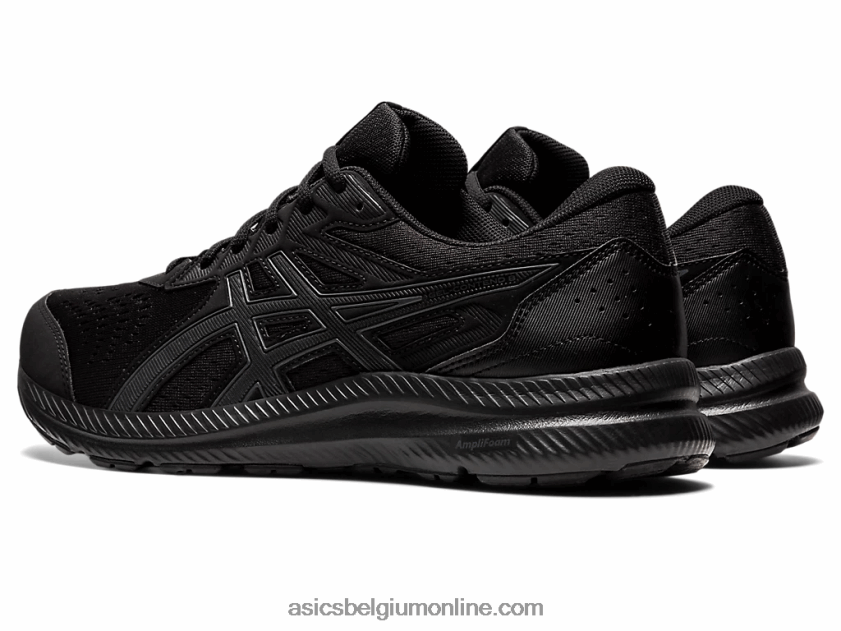 gelcontend 8 extra breed V6HXR2713 zwart/draagtas grijs Asics