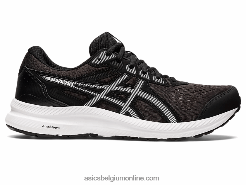 gelcontend 8 extra breed V6HXR2715 zwart wit Asics