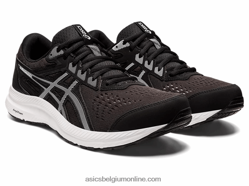 gelcontend 8 extra breed V6HXR2715 zwart wit Asics