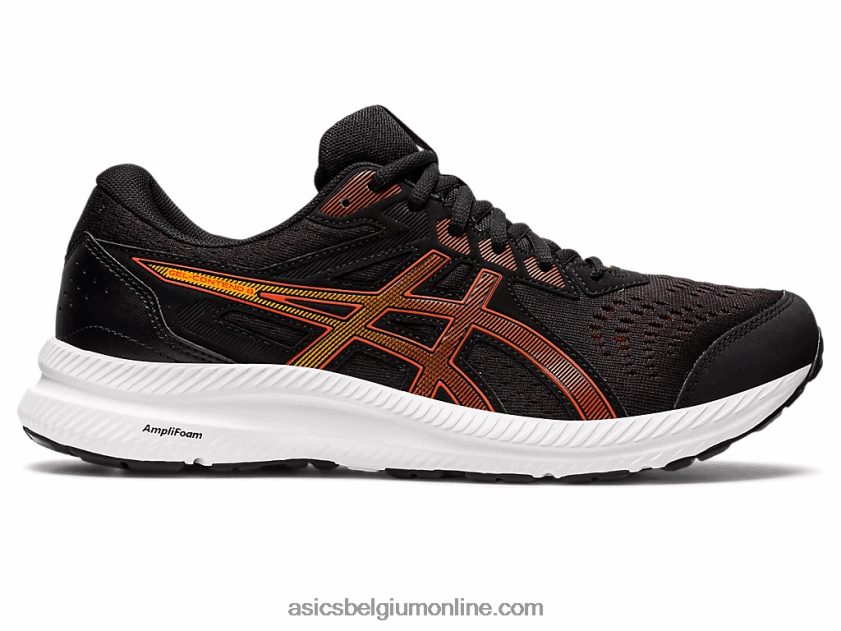 gelcontend 8 extra breed V6HXR2717 zwarte/cherrytomaat Asics