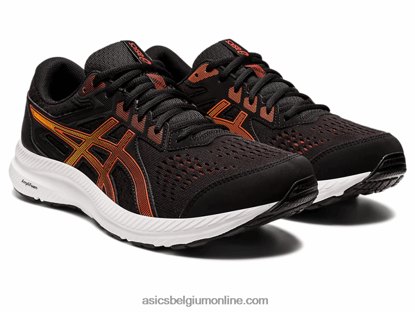 gelcontend 8 extra breed V6HXR2717 zwarte/cherrytomaat Asics