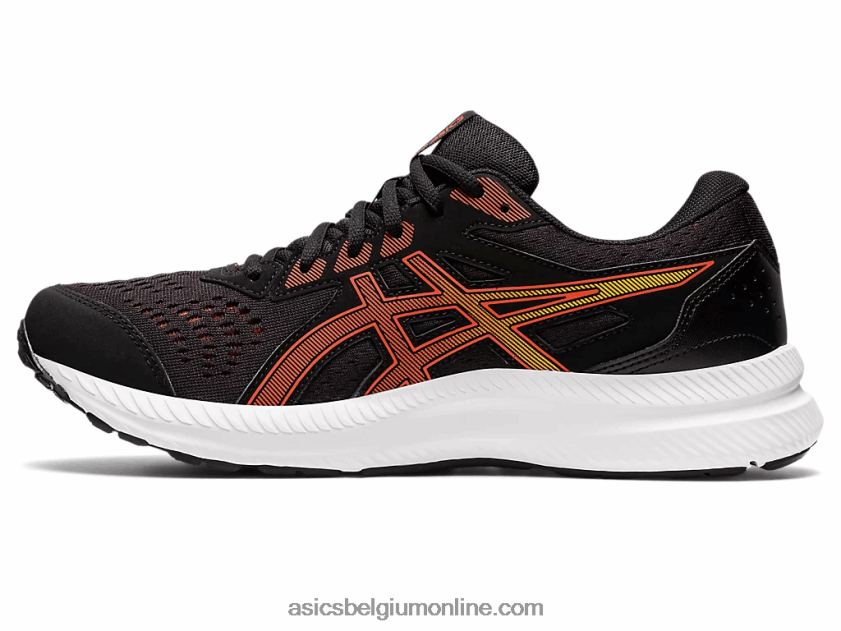 gelcontend 8 extra breed V6HXR2717 zwarte/cherrytomaat Asics