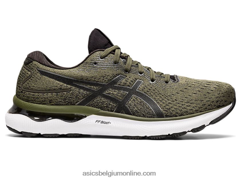 gelnimbus 24 V6HXR21592 olijf canvas/brons Asics